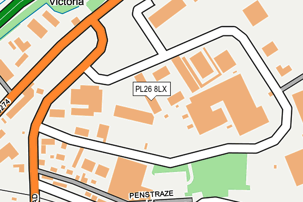 PL26 8LX map - OS OpenMap – Local (Ordnance Survey)