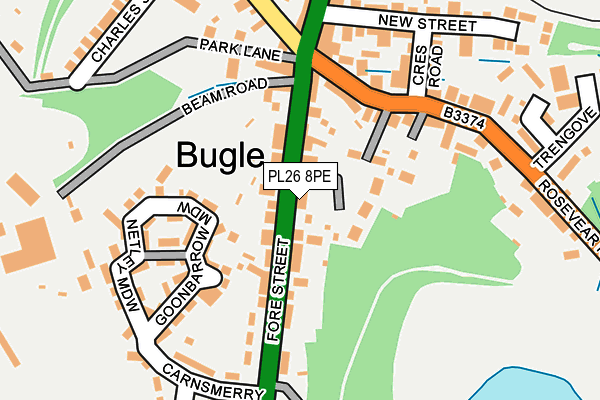 Map of BUGLE LIBRARY OF THINGS CIC at local scale