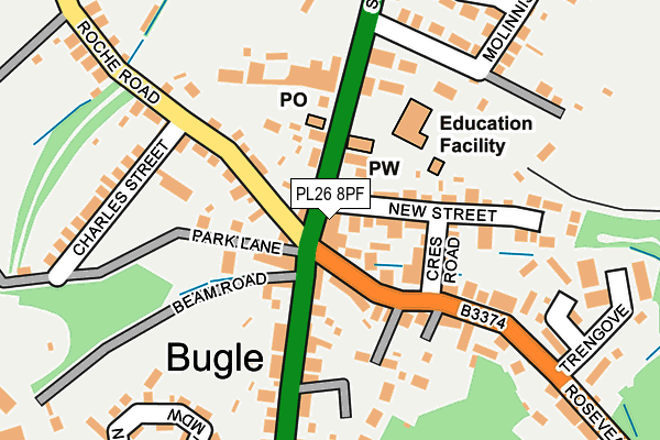 PL26 8PF map - OS OpenMap – Local (Ordnance Survey)