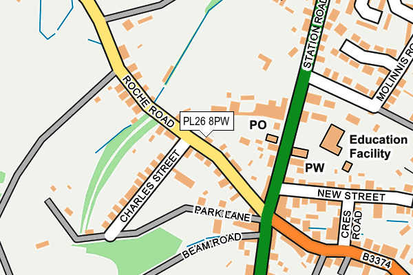 PL26 8PW map - OS OpenMap – Local (Ordnance Survey)