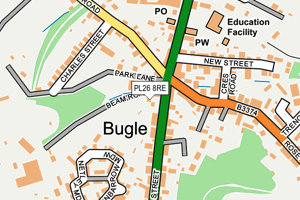 PL26 8RE map - OS OpenMap – Local (Ordnance Survey)