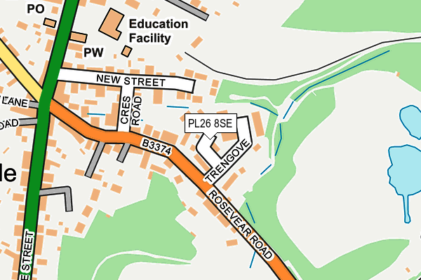 PL26 8SE map - OS OpenMap – Local (Ordnance Survey)