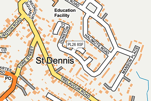 PL26 8SF map - OS OpenMap – Local (Ordnance Survey)