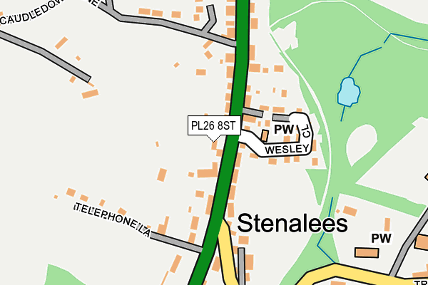 PL26 8ST map - OS OpenMap – Local (Ordnance Survey)