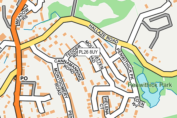 PL26 8UY map - OS OpenMap – Local (Ordnance Survey)