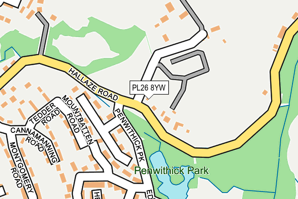 PL26 8YW map - OS OpenMap – Local (Ordnance Survey)