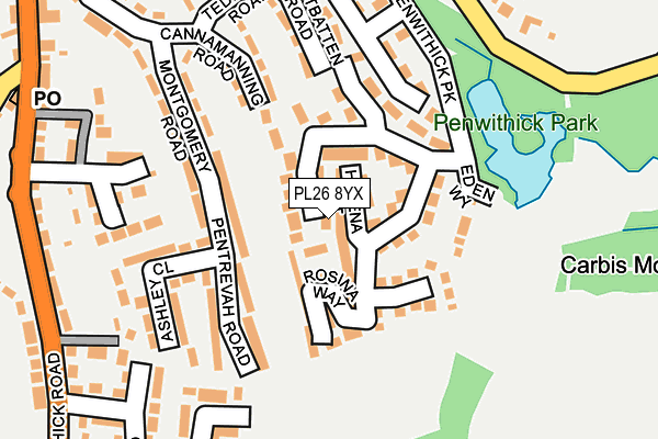 PL26 8YX map - OS OpenMap – Local (Ordnance Survey)