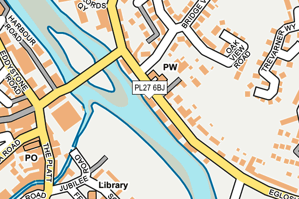 PL27 6BJ map - OS OpenMap – Local (Ordnance Survey)
