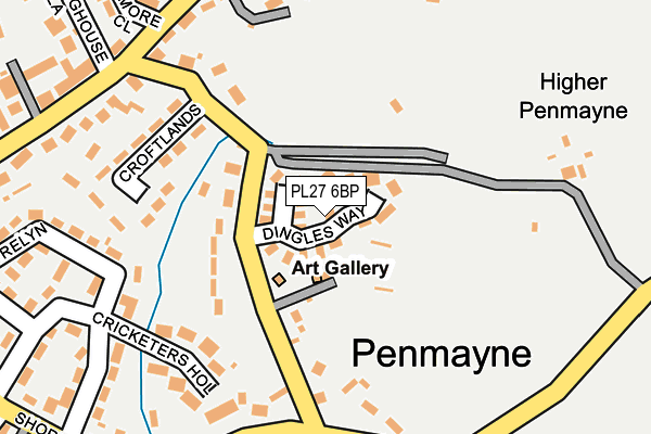 PL27 6BP map - OS OpenMap – Local (Ordnance Survey)