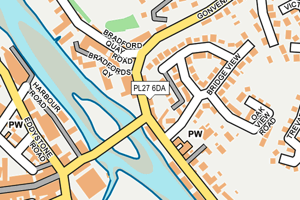 PL27 6DA map - OS OpenMap – Local (Ordnance Survey)