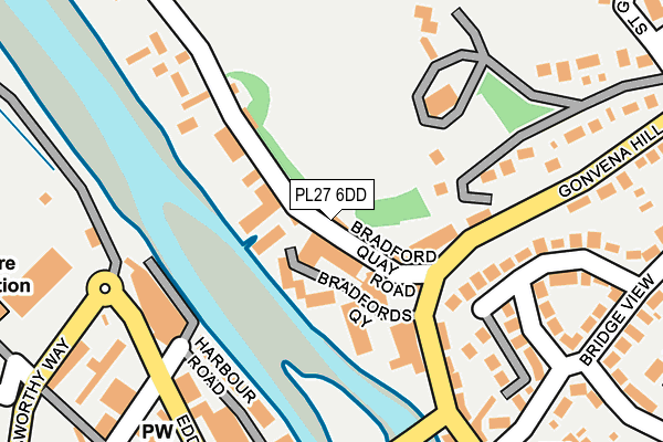 PL27 6DD map - OS OpenMap – Local (Ordnance Survey)