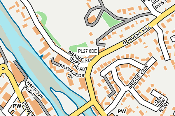 PL27 6DE map - OS OpenMap – Local (Ordnance Survey)