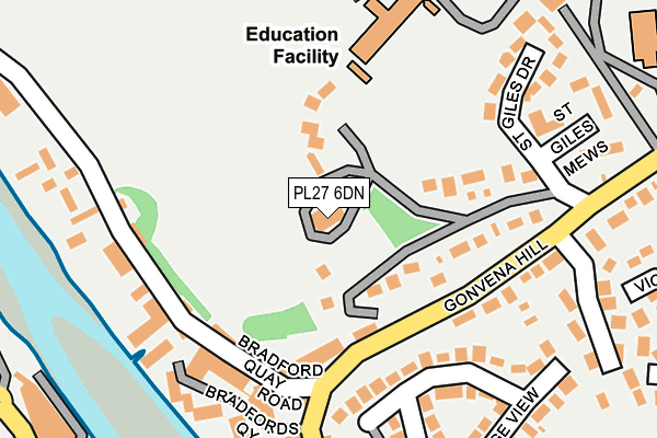 PL27 6DN map - OS OpenMap – Local (Ordnance Survey)