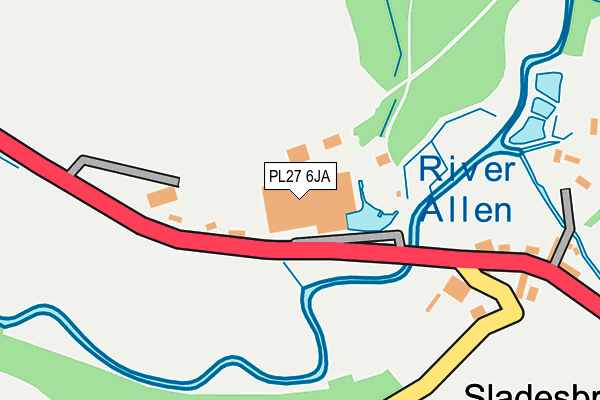 PL27 6JA map - OS OpenMap – Local (Ordnance Survey)