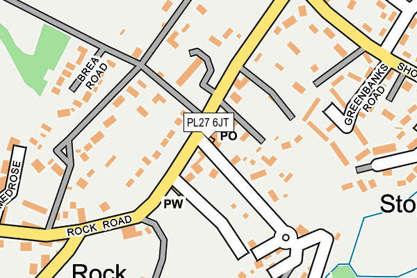 PL27 6JT map - OS OpenMap – Local (Ordnance Survey)