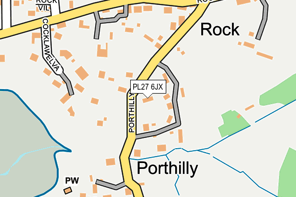 PL27 6JX map - OS OpenMap – Local (Ordnance Survey)