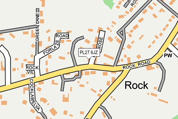 PL27 6JZ map - OS OpenMap – Local (Ordnance Survey)