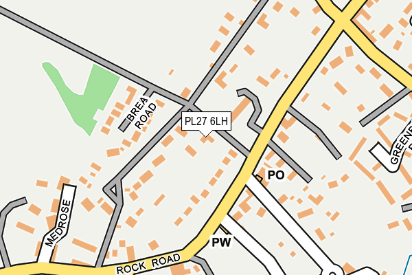 PL27 6LH map - OS OpenMap – Local (Ordnance Survey)