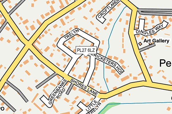 PL27 6LZ map - OS OpenMap – Local (Ordnance Survey)