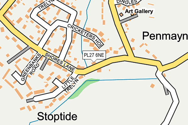 PL27 6NE map - OS OpenMap – Local (Ordnance Survey)