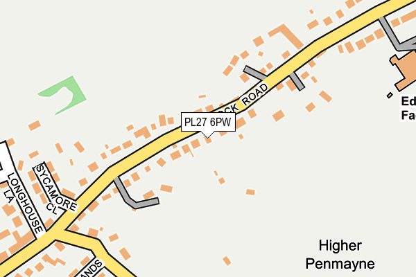 PL27 6PW map - OS OpenMap – Local (Ordnance Survey)