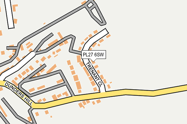 PL27 6SW map - OS OpenMap – Local (Ordnance Survey)