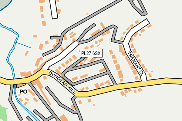 PL27 6SX map - OS OpenMap – Local (Ordnance Survey)
