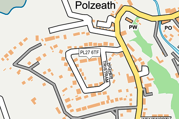 PL27 6TF map - OS OpenMap – Local (Ordnance Survey)