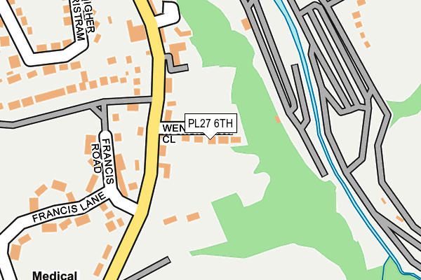 PL27 6TH map - OS OpenMap – Local (Ordnance Survey)