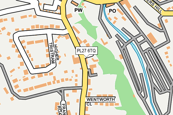 PL27 6TQ map - OS OpenMap – Local (Ordnance Survey)
