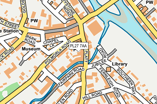 PL27 7AA map - OS OpenMap – Local (Ordnance Survey)
