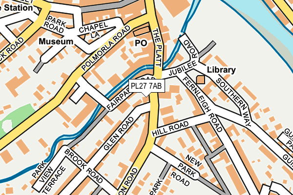 PL27 7AB map - OS OpenMap – Local (Ordnance Survey)