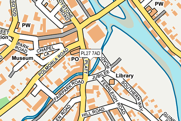 PL27 7AD map - OS OpenMap – Local (Ordnance Survey)