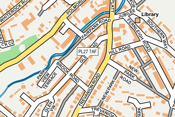 PL27 7AF map - OS OpenMap – Local (Ordnance Survey)