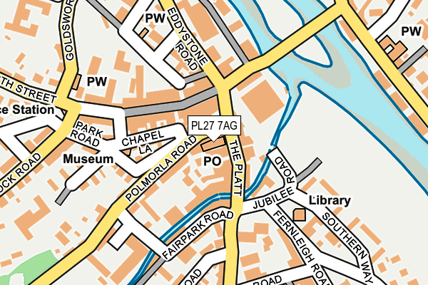 PL27 7AG map - OS OpenMap – Local (Ordnance Survey)