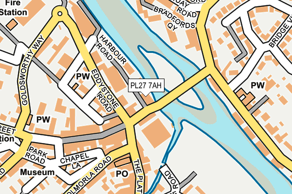 PL27 7AH map - OS OpenMap – Local (Ordnance Survey)