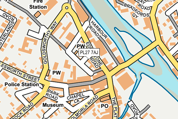 PL27 7AJ map - OS OpenMap – Local (Ordnance Survey)