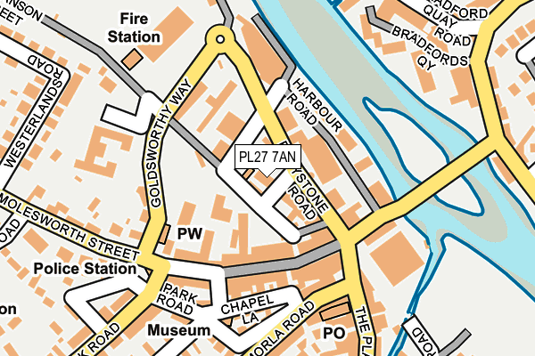 PL27 7AN map - OS OpenMap – Local (Ordnance Survey)