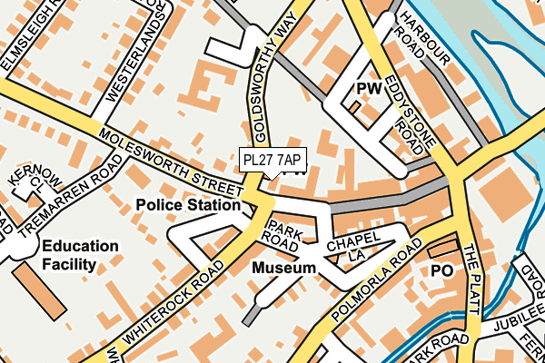 PL27 7AP map - OS OpenMap – Local (Ordnance Survey)