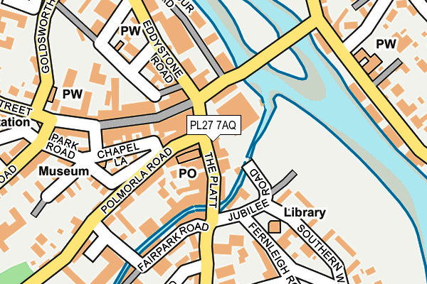 PL27 7AQ map - OS OpenMap – Local (Ordnance Survey)