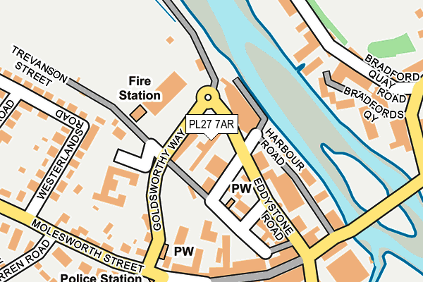 PL27 7AR map - OS OpenMap – Local (Ordnance Survey)