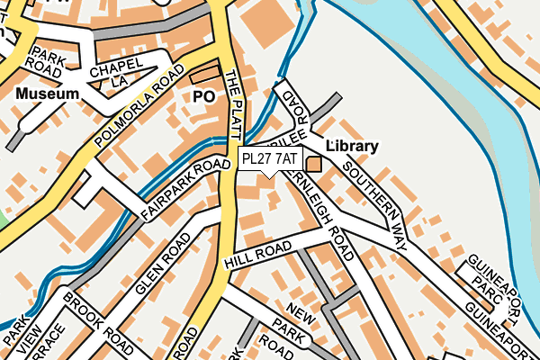 PL27 7AT map - OS OpenMap – Local (Ordnance Survey)