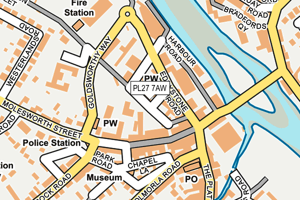 PL27 7AW map - OS OpenMap – Local (Ordnance Survey)