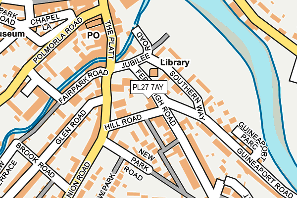 PL27 7AY map - OS OpenMap – Local (Ordnance Survey)