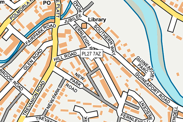 PL27 7AZ map - OS OpenMap – Local (Ordnance Survey)