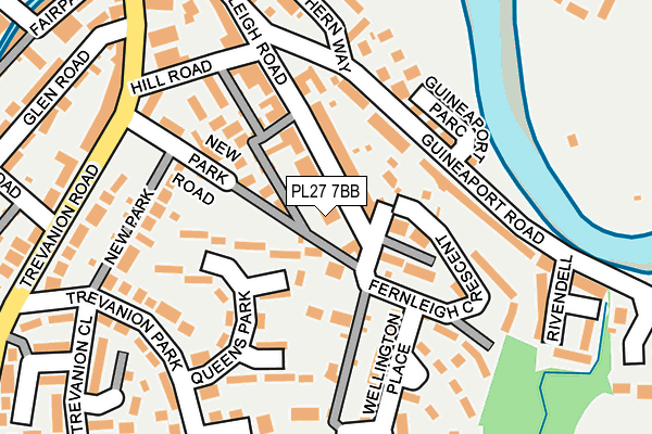 PL27 7BB map - OS OpenMap – Local (Ordnance Survey)