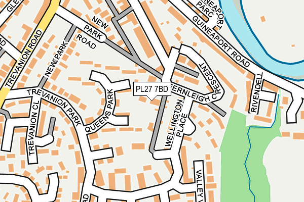PL27 7BD map - OS OpenMap – Local (Ordnance Survey)