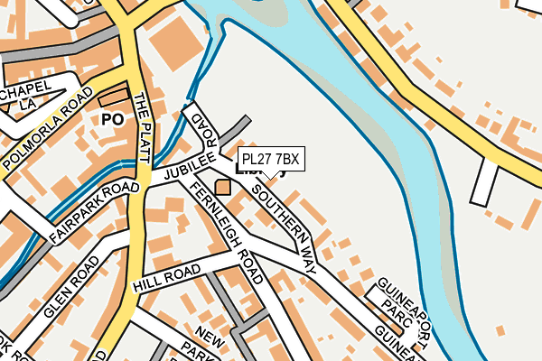 PL27 7BX map - OS OpenMap – Local (Ordnance Survey)