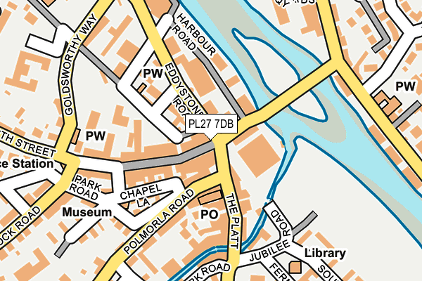 PL27 7DB map - OS OpenMap – Local (Ordnance Survey)