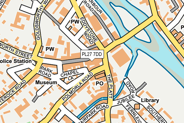 PL27 7DD map - OS OpenMap – Local (Ordnance Survey)